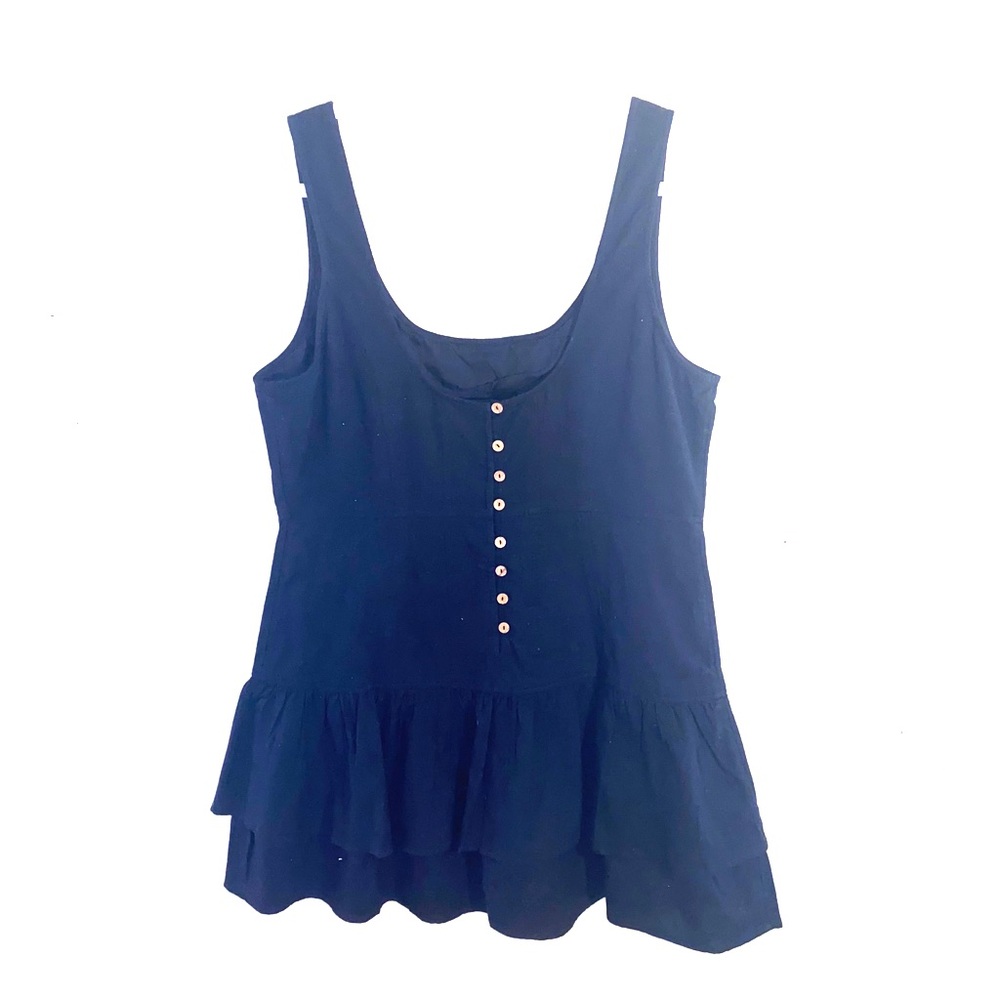 FREE PEOPLE black button up mini dress size XL